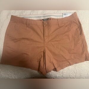 Natural Reflections Spring Valley Twill Shorts Cork Brown | Size 18W | NWT